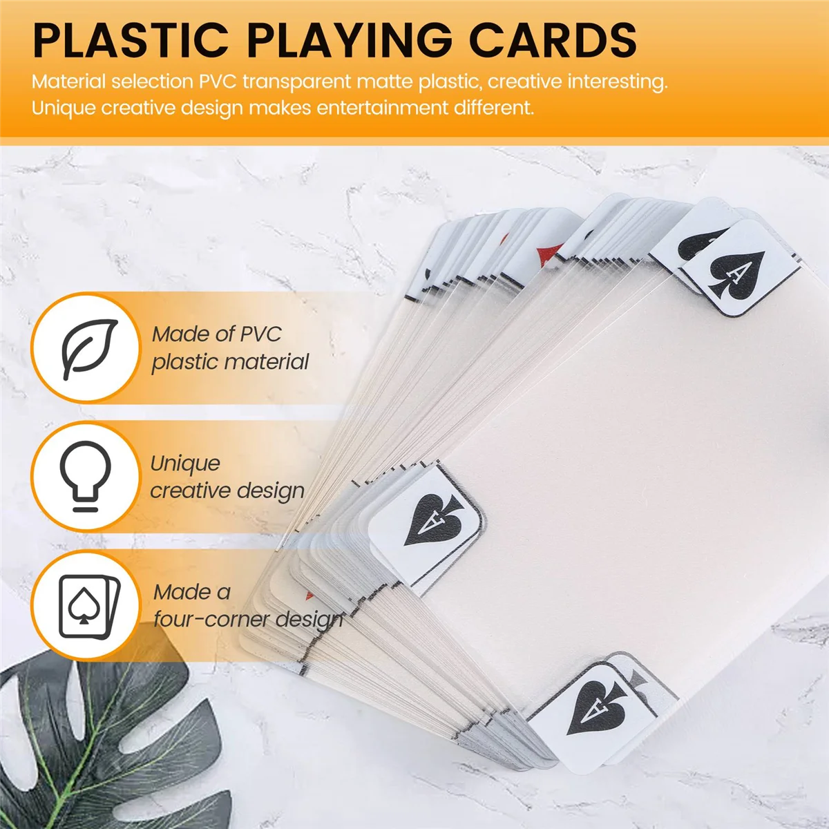 Creative Transparent Plastic Waterproof Poker Novelty Poker Index Playing Cards HYP