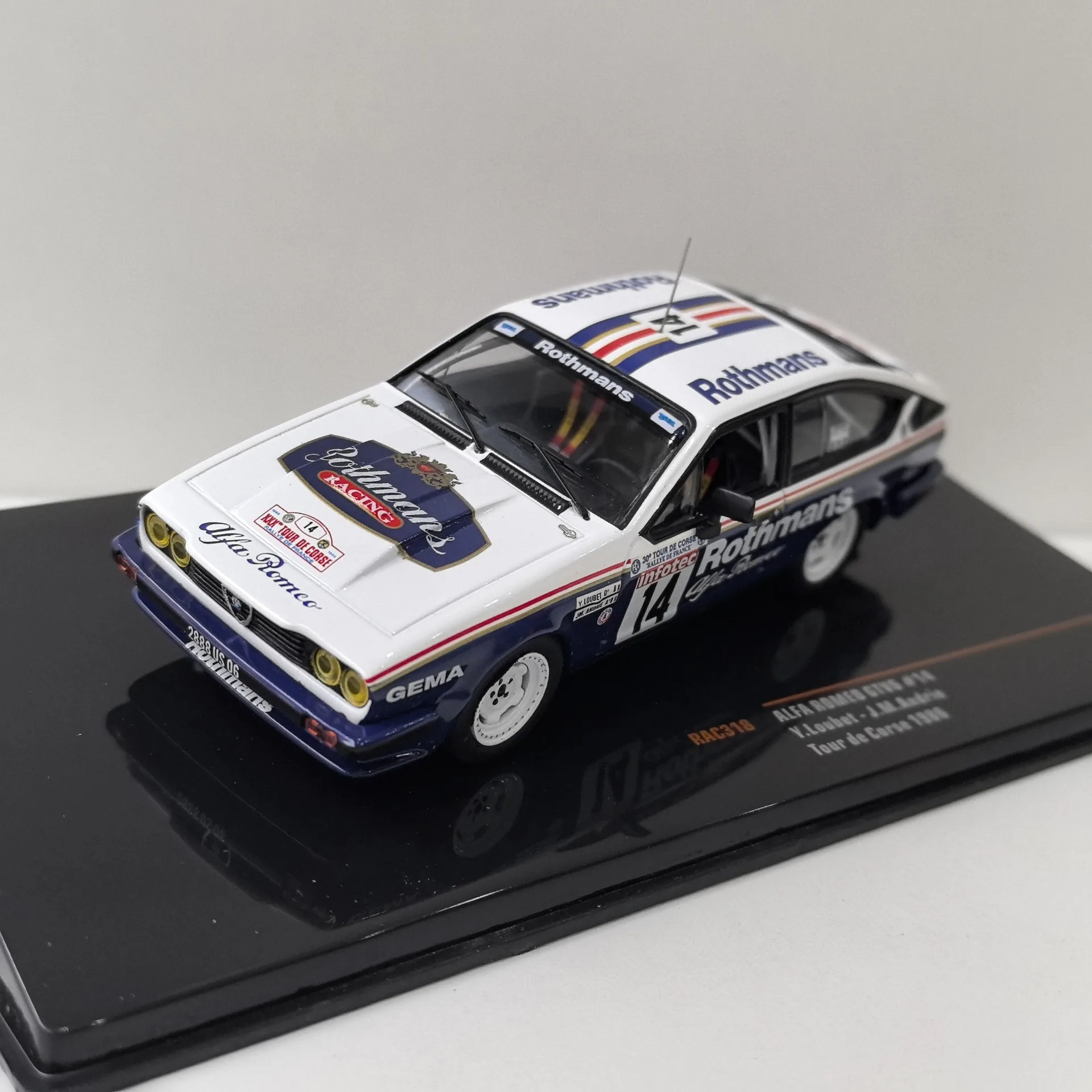 

Литье под давлением IXO масштаб 1/343 ALFA ROMEO GTV6 # Автомобиль Alfa Romeo 14/196, модель автомобиля из сплава, Коллекционная игрушка, подарок, сувенир, украшение для дисплея