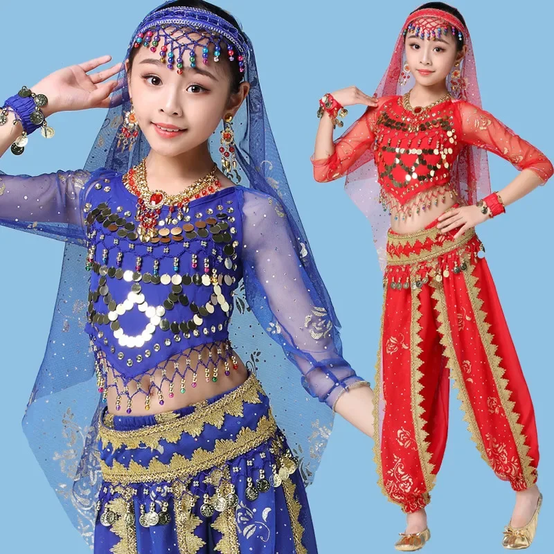 Ensembles de olympiques de danse du ventre pour filles, robe de performance indienne, vêtements pour enfants, vêtements pour enfants, performance financière