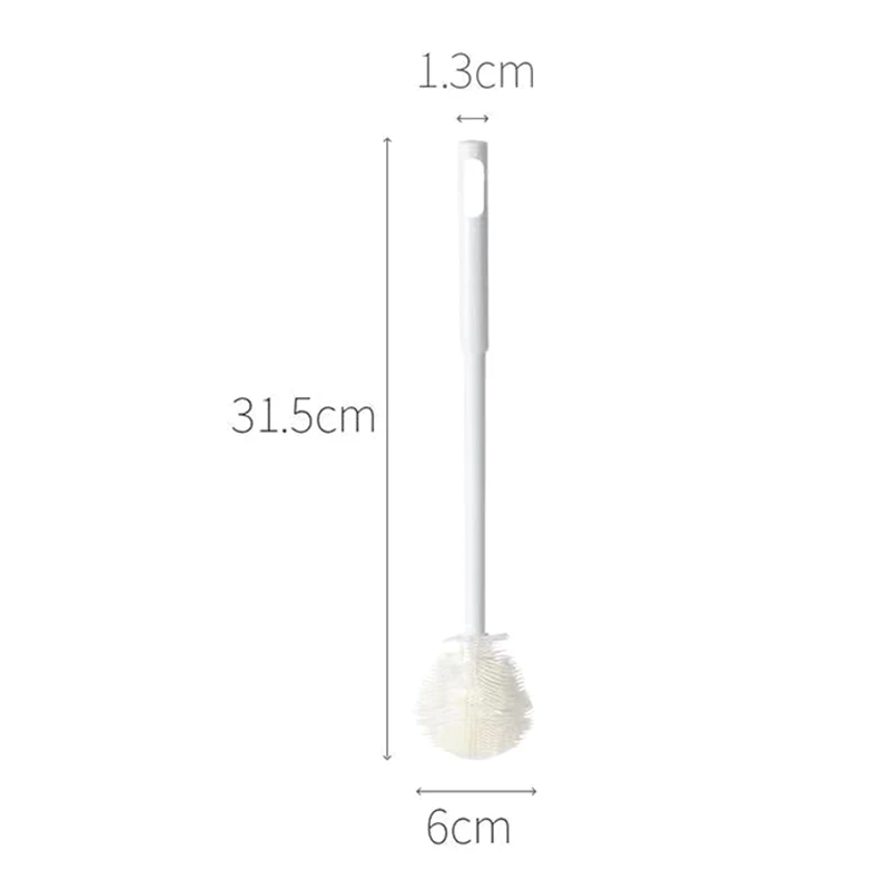 Silicone Cup Brush Cup Scrubber Glass Cleaner Kitchen Cleaning Tool Long Handle Drink Wineglass Bottle Glass Cup Cleaning Brush