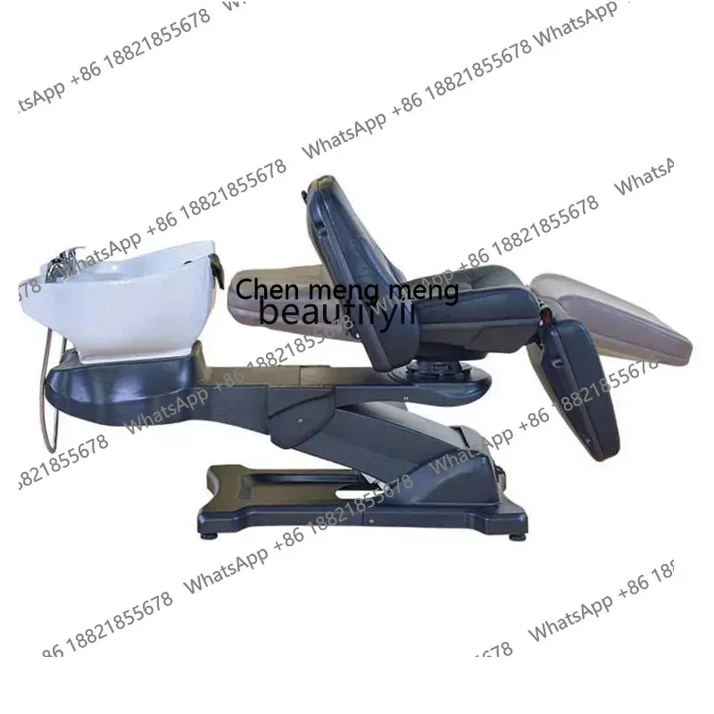 cc182R Hair Salon Shampoo Chair High-End Barber Shop Electric Lifting Shampoo Chair Rotatable Flushing Bed