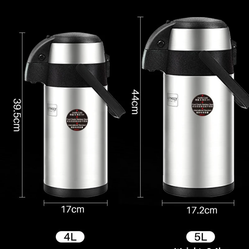 LMM Press Insulation Pot Hot Water Bottle Stainless Steel Large Capacity