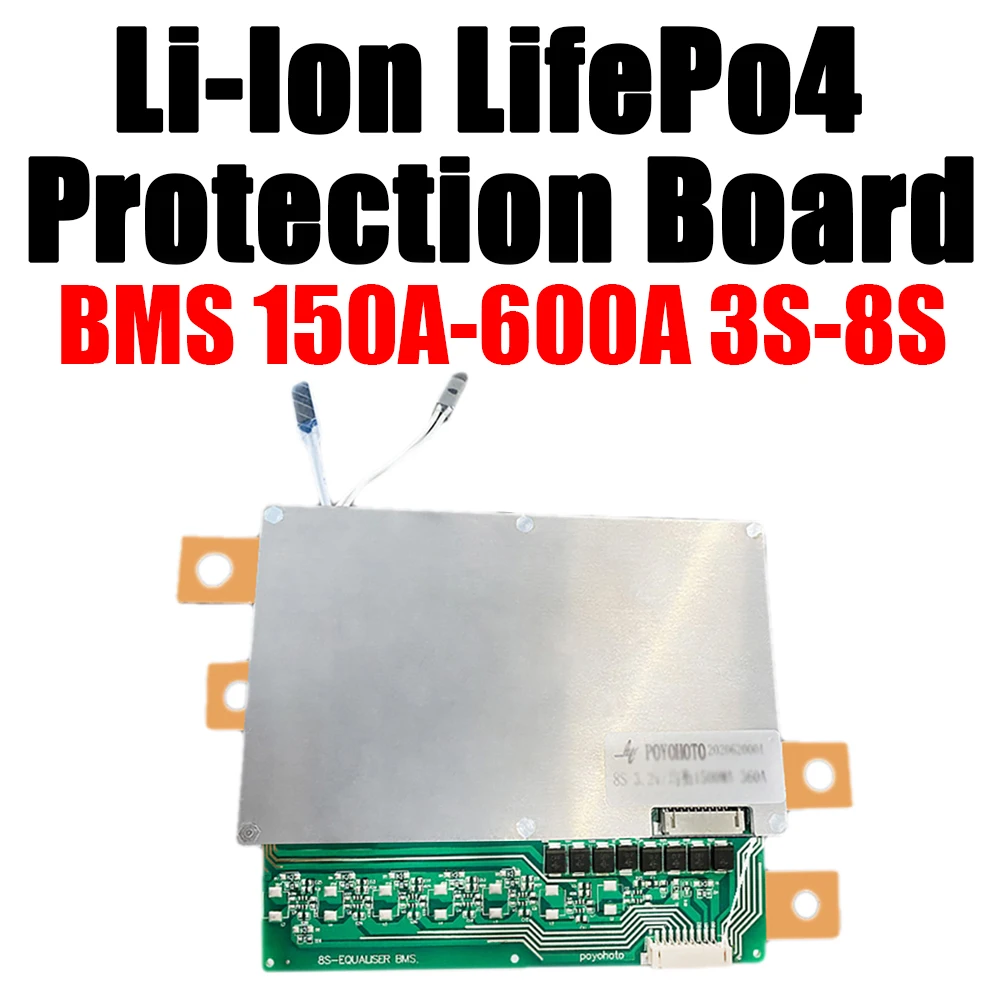 3S 4S 7S 8S BMS 12V 24V 100A150A 200A 300A 600A BMS Li-ion LifePo4 Lithium Battery Protection Board  Balance Board