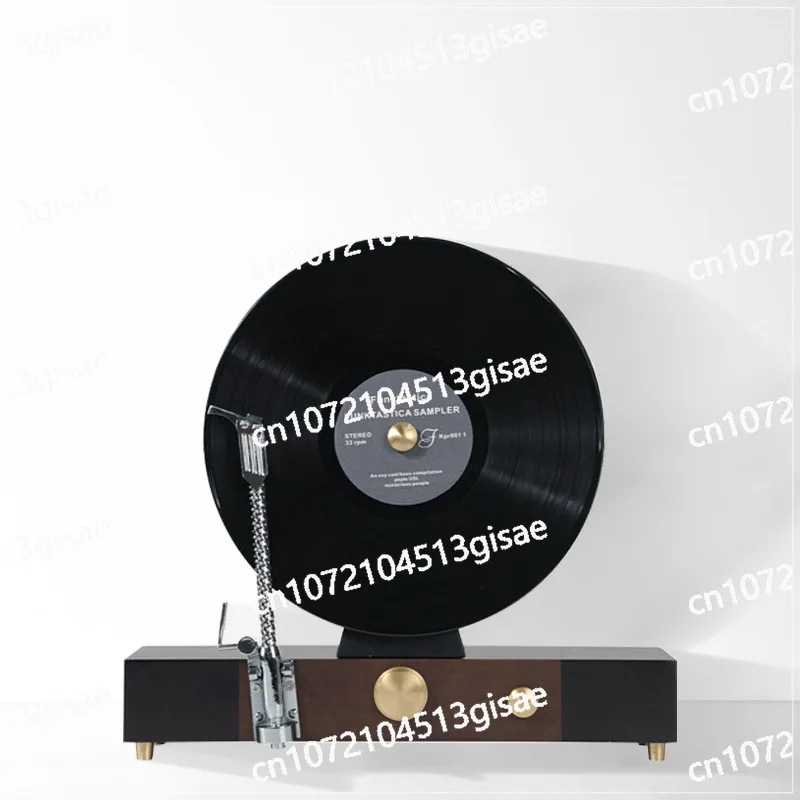Retro Record Player Phonograph Study Ornament Modern Music Theme Simulation Vertical Vinyl