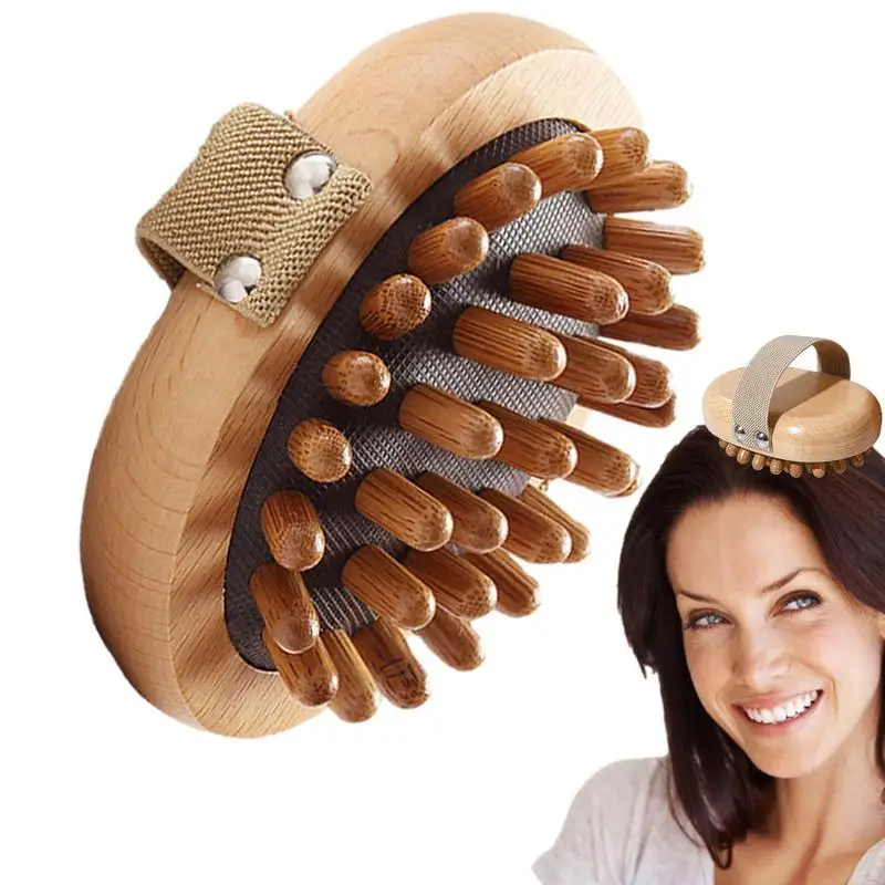 Wooden Hair Comb Scalp Massage Air Cushion SPA Shower Brush Improve Lymphatic Circulation Body Shaping And Relaxes Muscles Combs