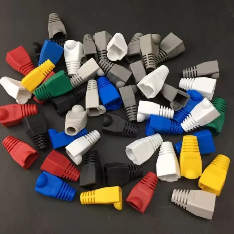 Mixed Color CAT5E CAT6 RJ45 Ethernet Network Cable Strain Relief Boots Cable Connector Plug Cover