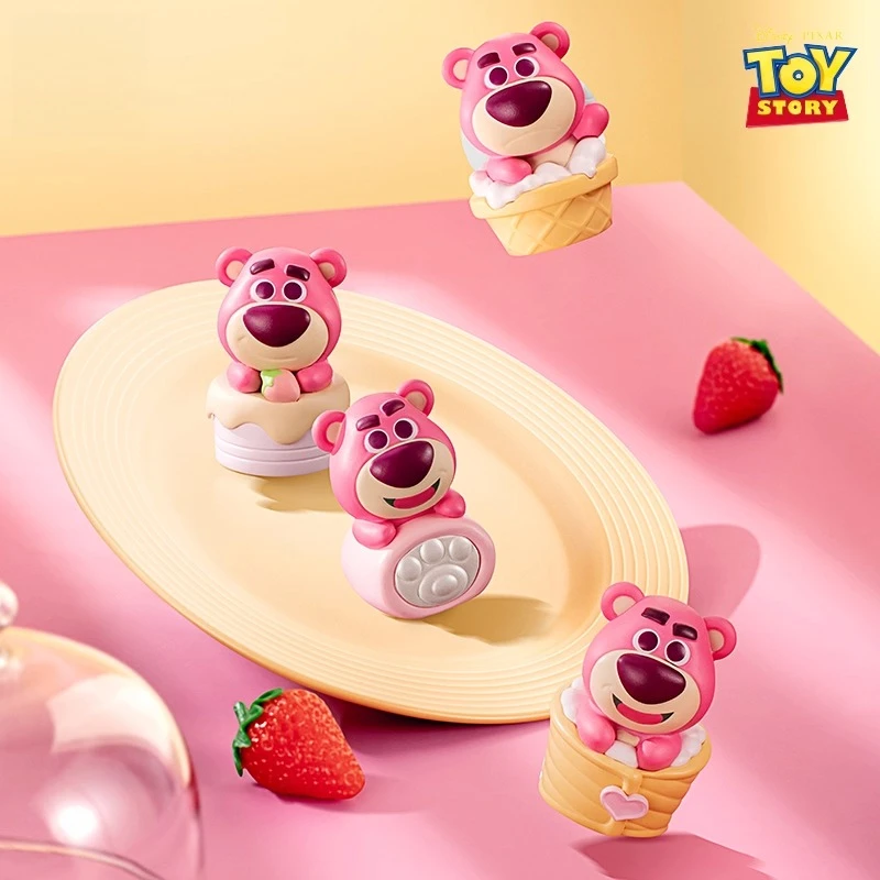 Disney Strawberry Bear Blind Box, Mini Dessert Party Collectible Doll, Birthday Gift Toy Strawberry Bear Mystery Box Mini Doll