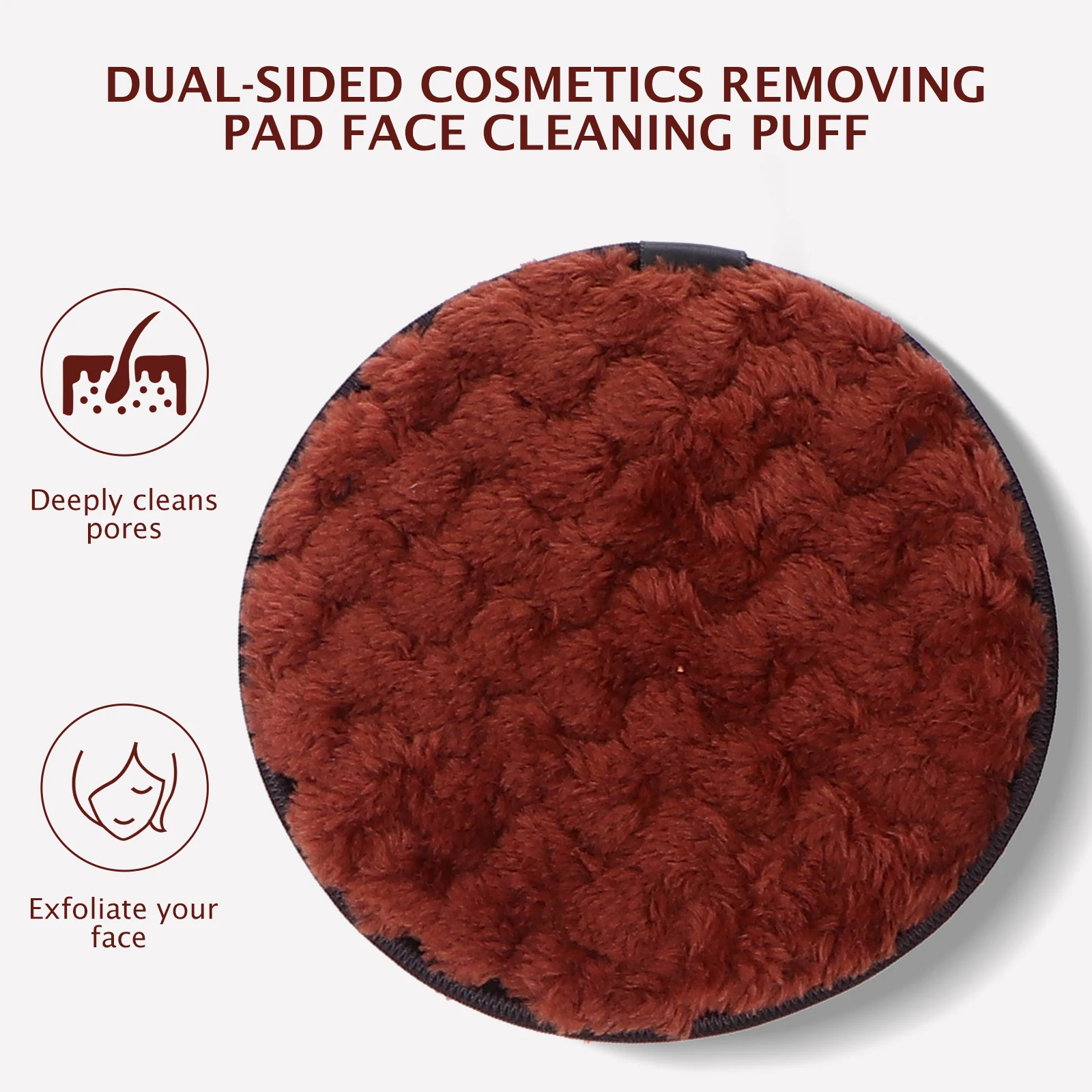 6 個のフェイススキンクリーニングパフ穏やかな角質除去フェイシャルパッドディープポアクレンジングメイク落としパフ毎日のスキンケアルーチン用