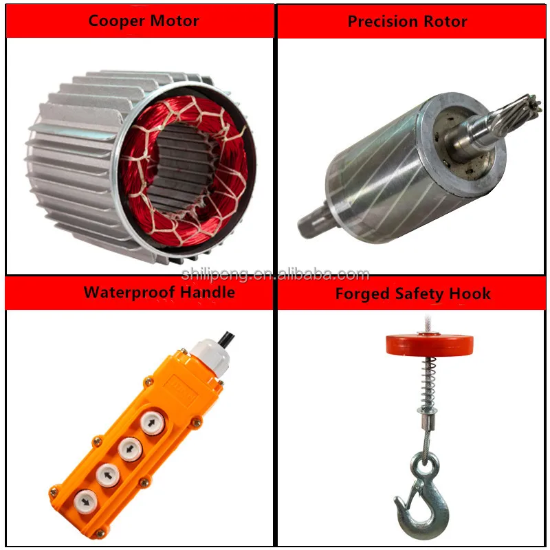 100KG 400KG 500KG 600KG 800KG 1200KG Mini Electric Wire Rope Hoist