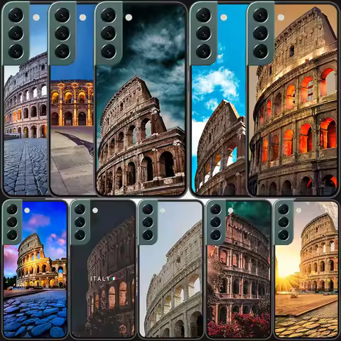 Colosseum Rome Italy Phone Case For Samsung S25 Edge S24 FE Galaxy S22 Ultra S21 Plus S20 S23 S10 Plus Cover Silicone Soft Coque