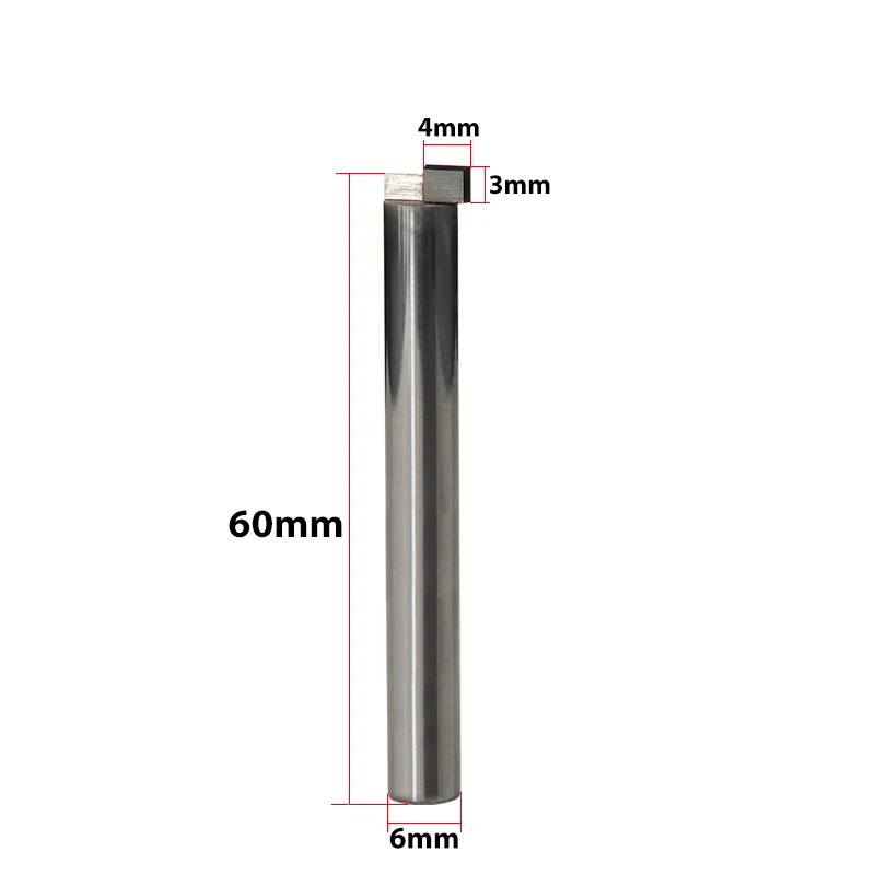 YUHE PCD Side and End Milling Cutter Used In CNC Router Bit Engraving Bit Straight Slot Milling Cutter