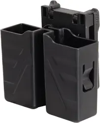 Double Magazine Holster Universal Glock Holder Fits 9mm/.40 Dual Stack Mag Pouch With Belt Clip Upgraded Solid Polymer Material