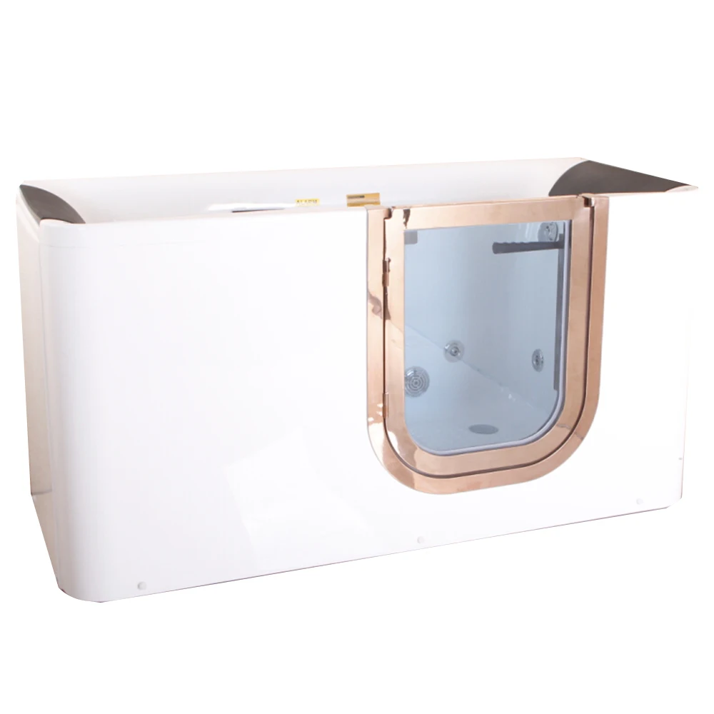 Modern 1.65m Rectangular Acrylic Stainless Steel Bathtub For Disabled Old People With Massage And Drain Function Home Use