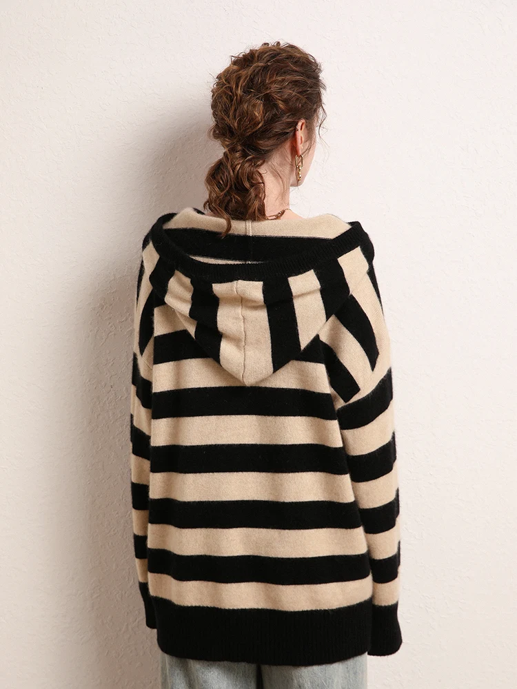 Aliselect 100% Cashmere Women Sweater Spring Autumn Winter Pullover Hoodies Soft Warm Casual Clothing High Quality Knitwear Tops