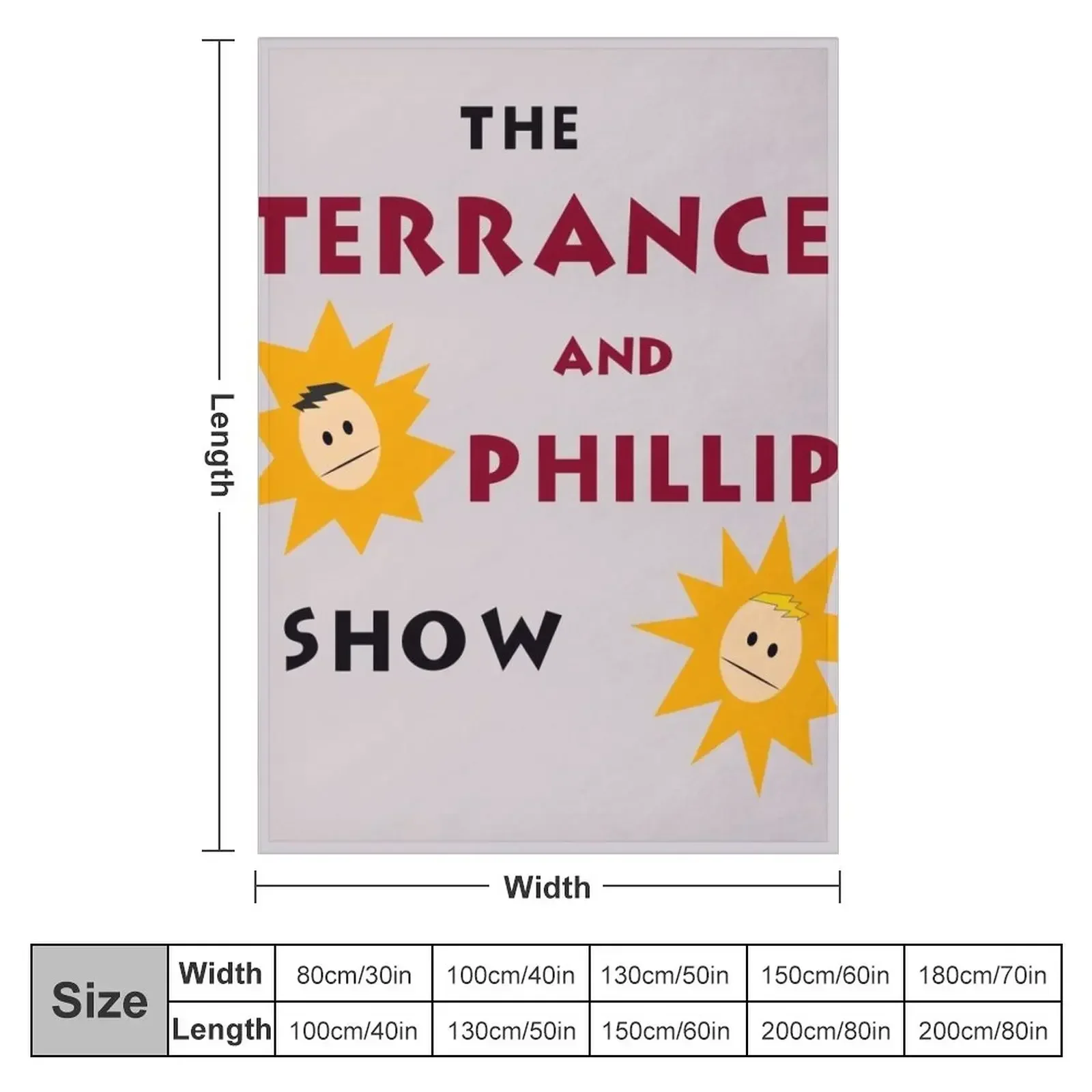 The Terrance and Phillip Show Throw Blanket Beach Designers Blankets