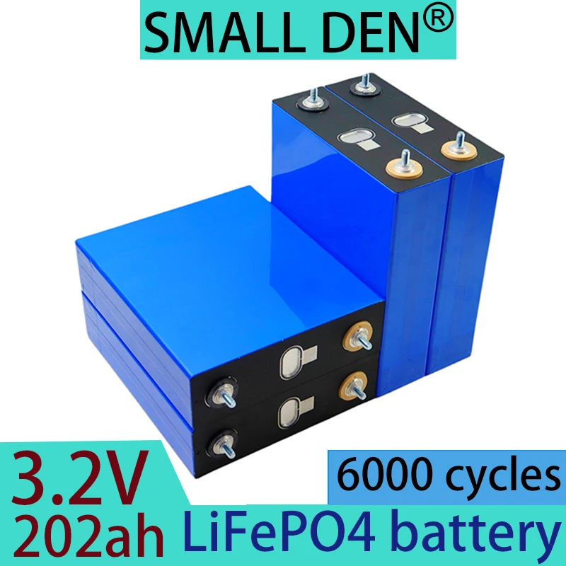 New 3.2V 202Ah Lithium Iron Phosphate Battery 12V 24V 36V 48V Scooter Rechargeable Battery Pack Electric Vehicle Large Capacity