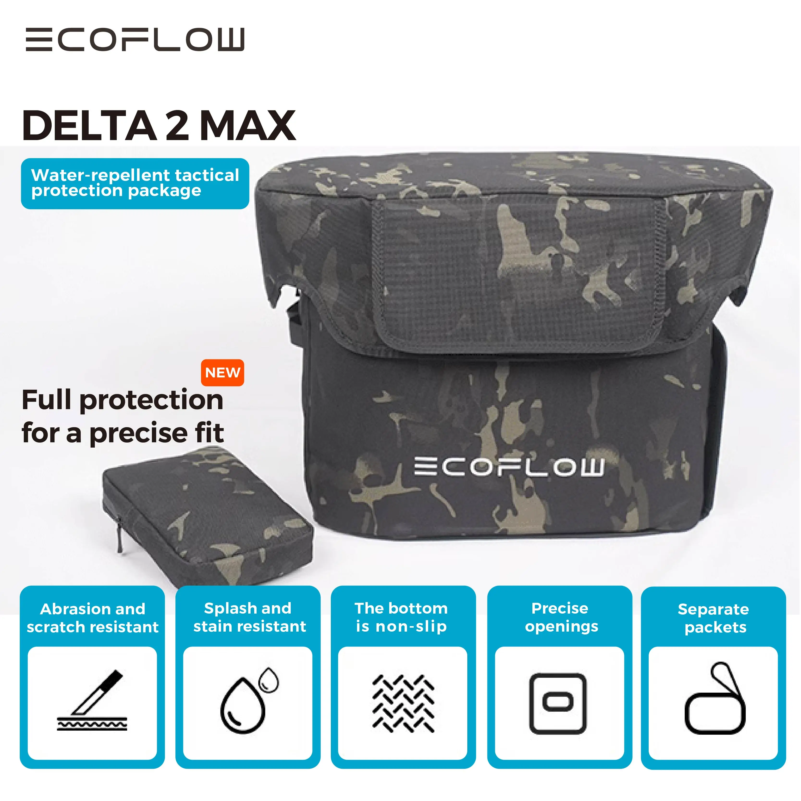 ECOFLOW DELTA 2 MAX Camo Bag Outdoor protective bag for portable power storage