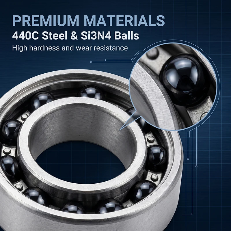 

1pcs ABEC7 3x9x2.5 SMR93 OPNE Hybrid Ceramic Bearing SMR93C OPEN Stainless Steel Ceramic Ball Bearing 3*9*2.5 RC & Reel Bearing