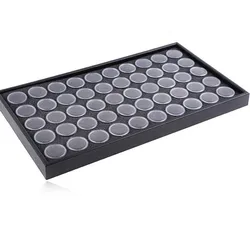 50 Pots Nail Art Manicure Empty Glitter Dust Powder Jewelry Display Box Cases Decorations Storage Plate Tool