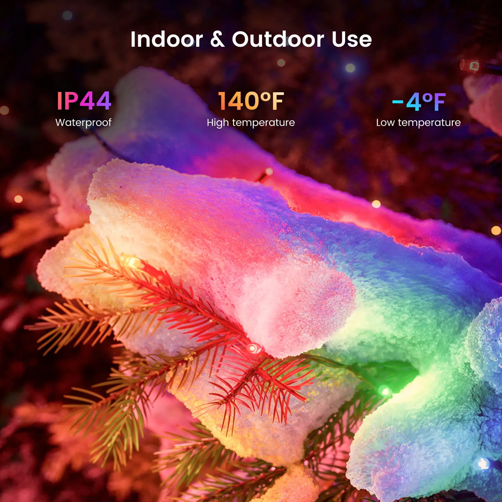 YEELIGHT سلسلة أضواء عيد الميلاد RGB تأثيرات الألوان الديناميكية اتصال بلوتوث 20 وضع الإضاءة Waterproo للداخلية والخارجية #5
