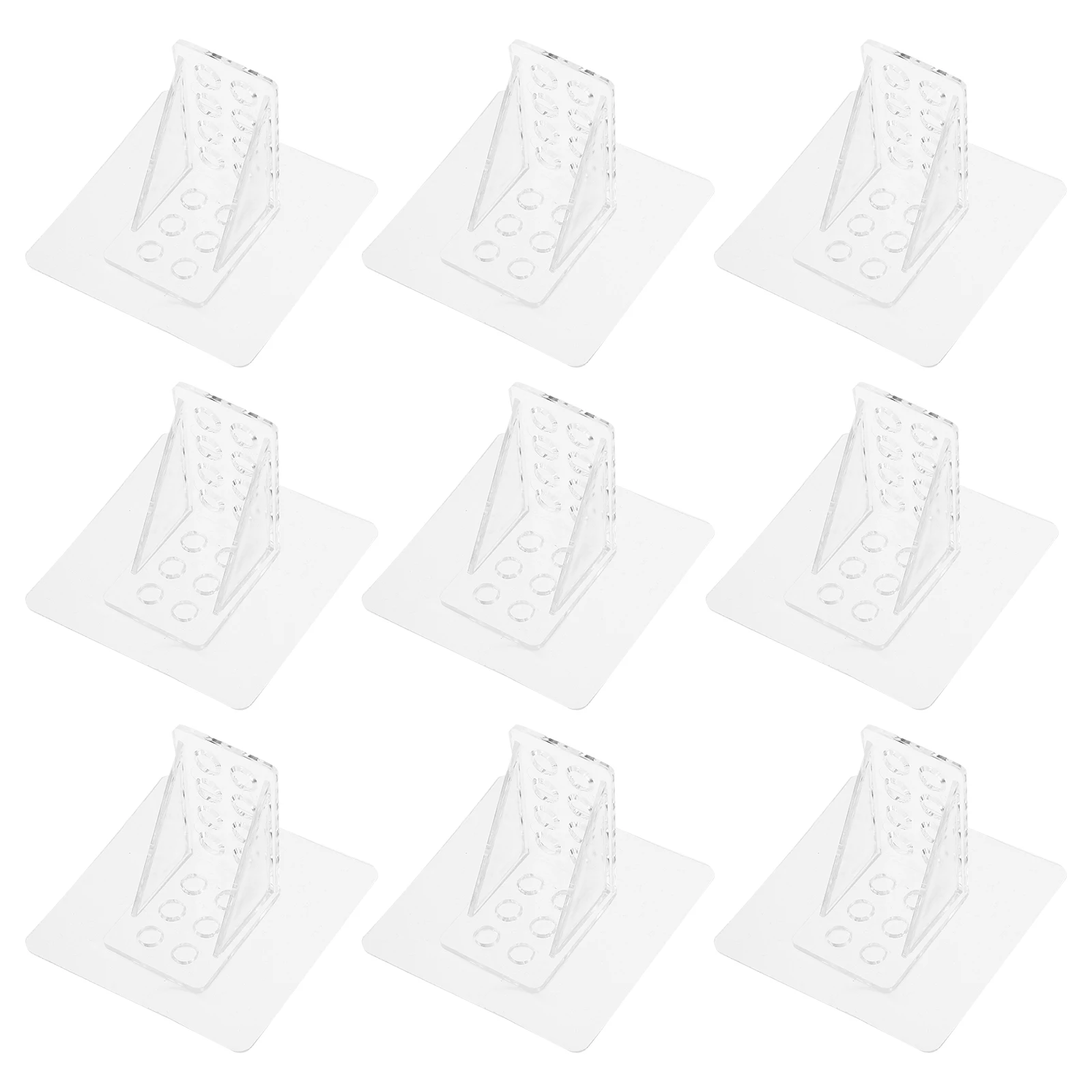 

12pcs Nail free Shelf Supports Smooth Surface DIY Cabinet Pegs Kitchen Bathroom Holder Pegs 7x7 Large Size Storage Display