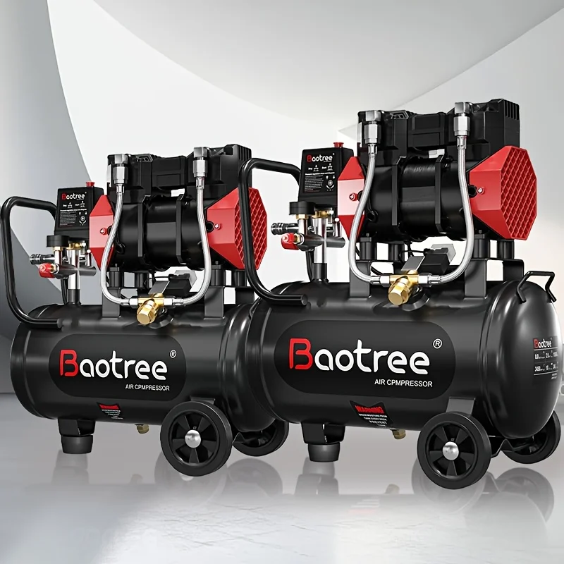 

Ultra Quiet 10/8 Gallon Oil-Free Air Compressor with Wheels, Fast 60-Second Inflation, 3.5MPA Durable Design And Automatic Overheat Protection for Home/Commercial Use