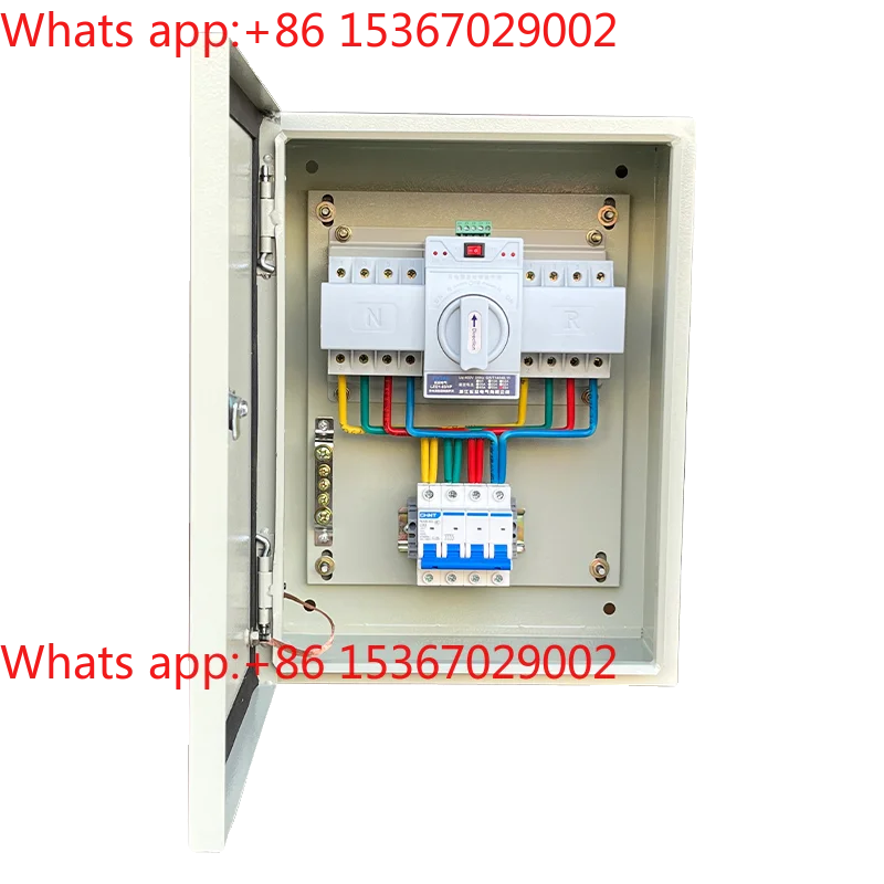 

Dual power supply automatic transfer switch distribution box 220v mains generator 380v three-phase