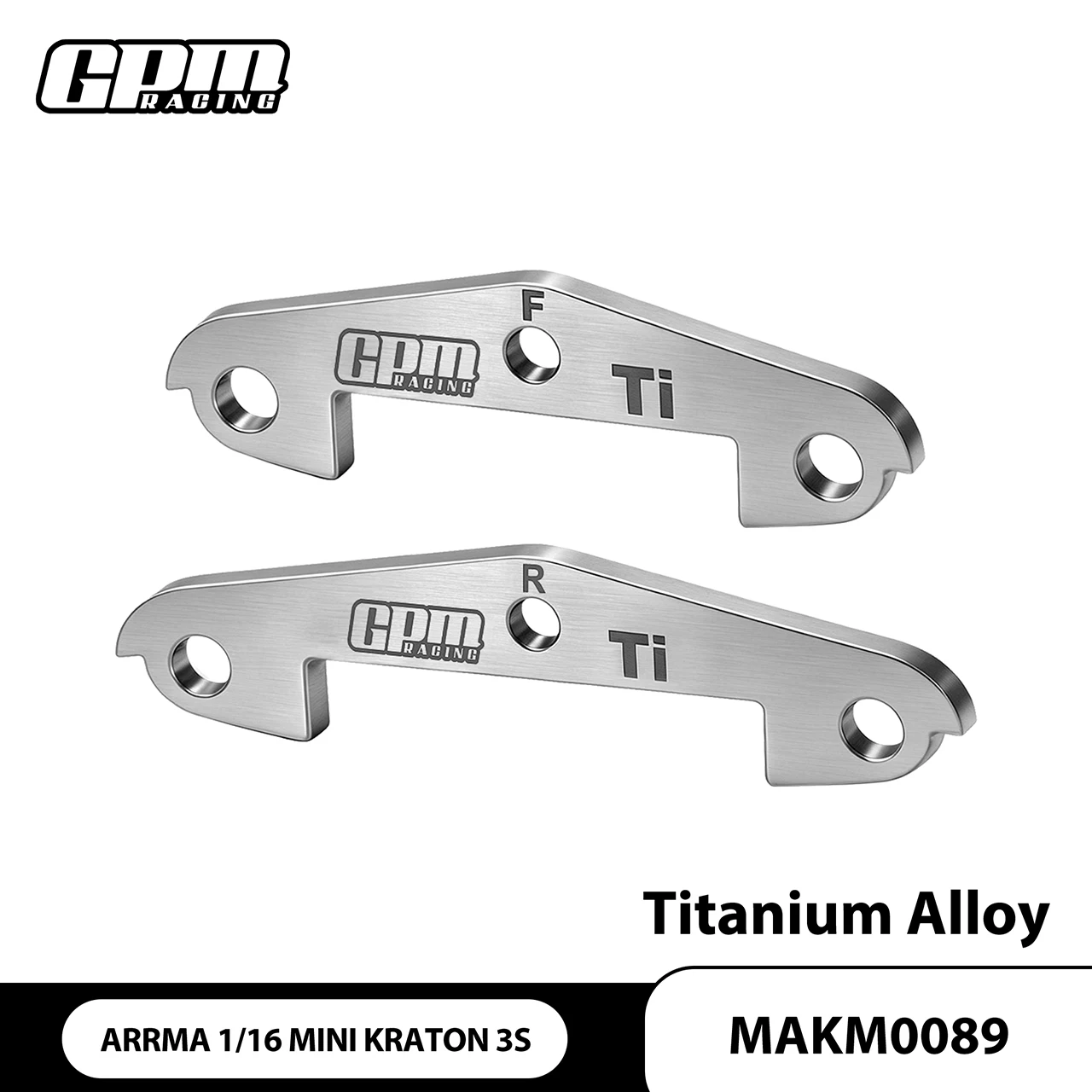 GPM Titanium Front And Rear Hingepin Brace Set for ARA-3282 ARRMA 1/16 Mini Kraton 3S  ARA2508