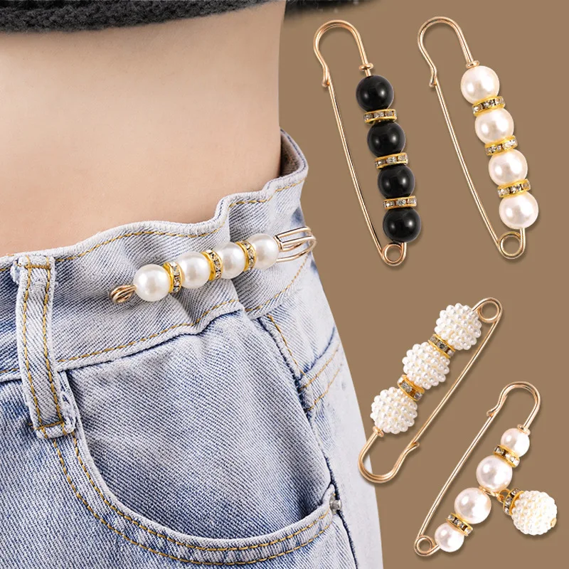 Nuevo Broche de perlas ajustable de