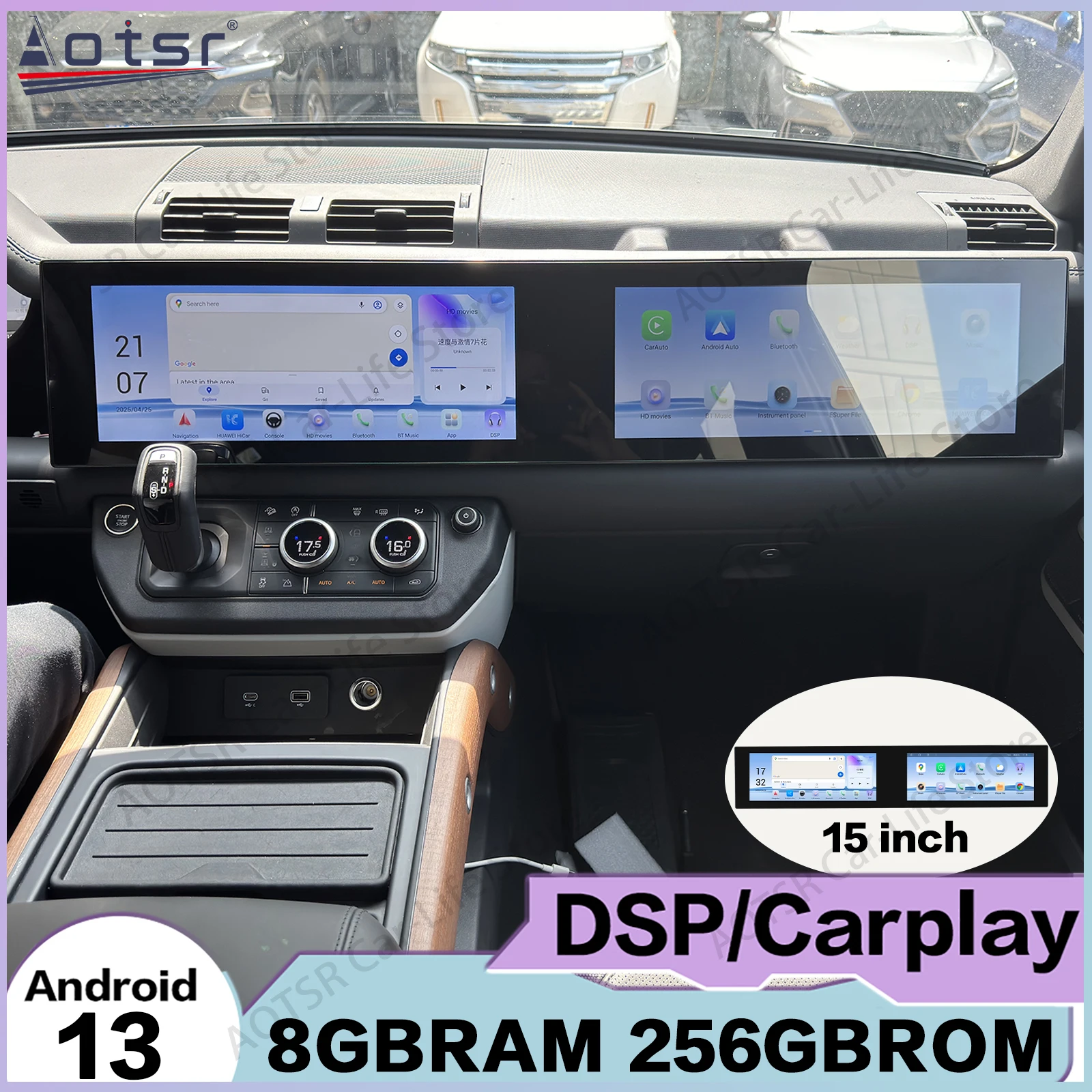 

Dual-screen Interaction For Land Rover Defender 2018~2024 Android Multimedia Car Radio Stereo Receiver GPS Navigation Head Unit