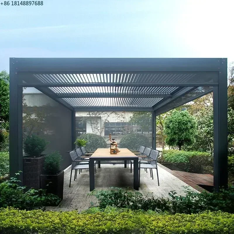 Pavilion outdoor courtyard villa aluminum alloy garden assembly awning modern simple Chinese sunshade