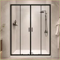 58-60" W x 72" H Four Sliding Semi-Frameless Glass Shower Door