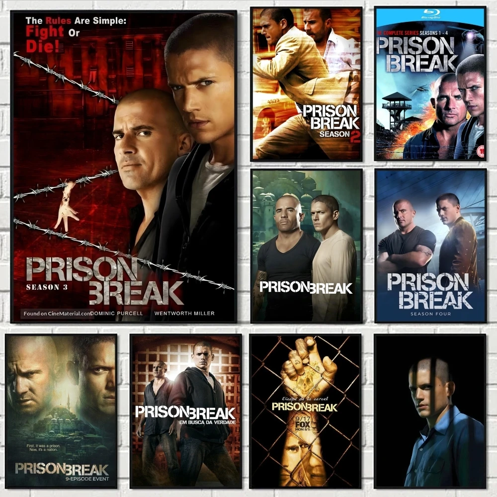 TV P-Prison Break Poster Perfect Space Sticker Self Adhesive for Office Home Theater Wall Art Decor Fancy Gift