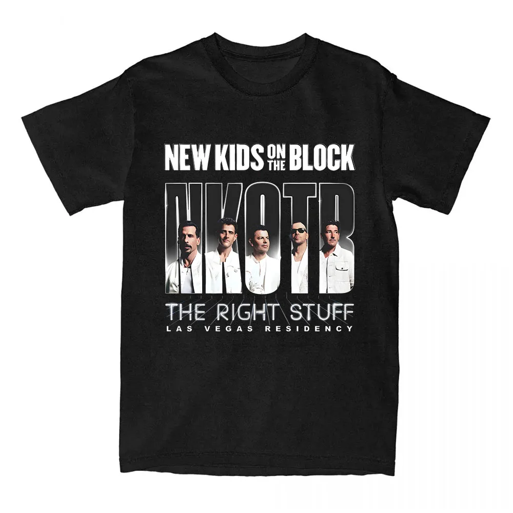

Футболка The Right Stuff Las Vegas NEW KIDS ON THE BLOCK NKOTB Band Модные футболки Мужская хлопковая футболка с короткими рукавами Уличная одежда