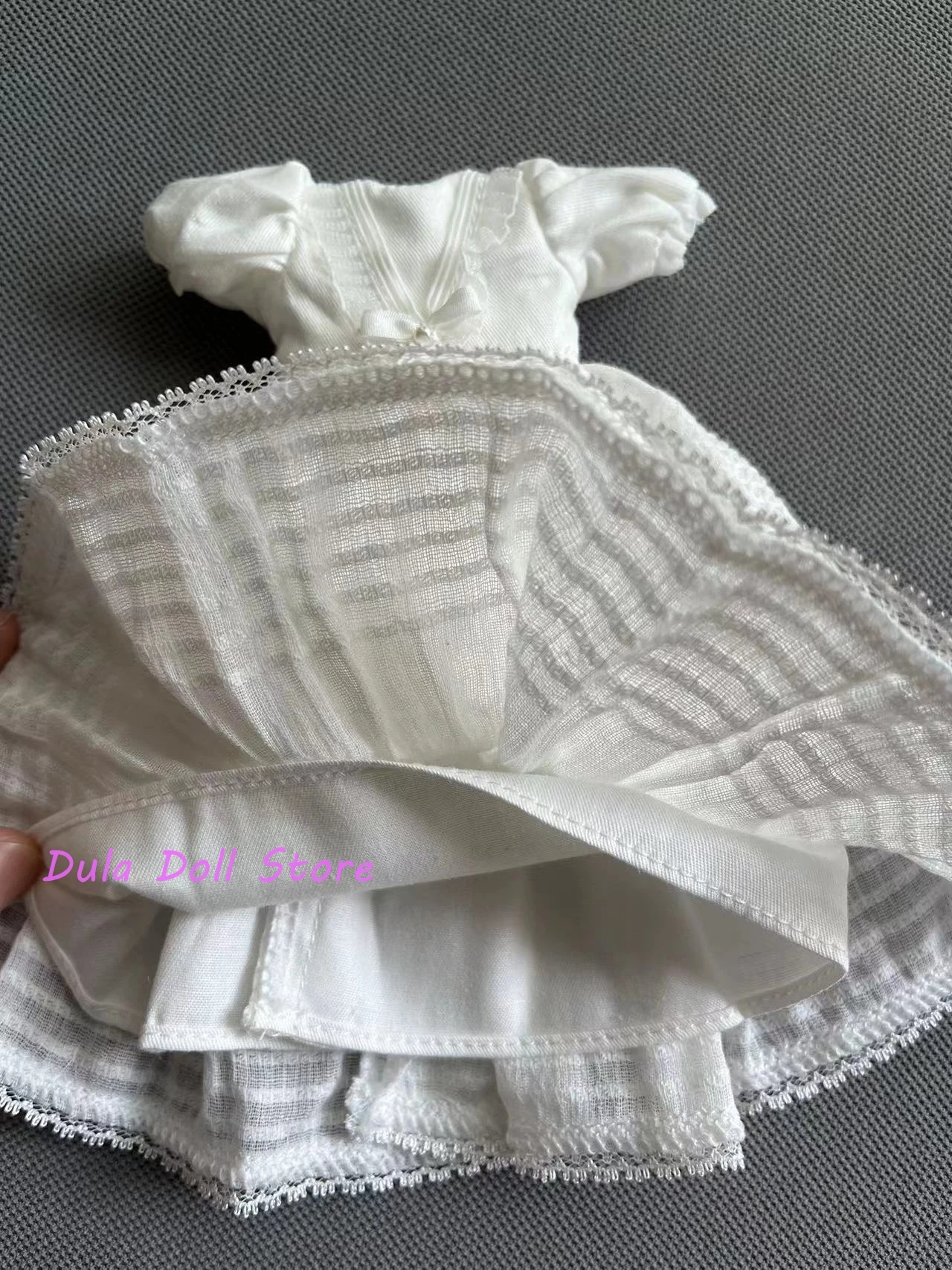 (Vendita speciale) Vestiti per bambole Dula Abito bianco estivo a maniche corte doppia gonna Blythe ob24 Bjd Doll