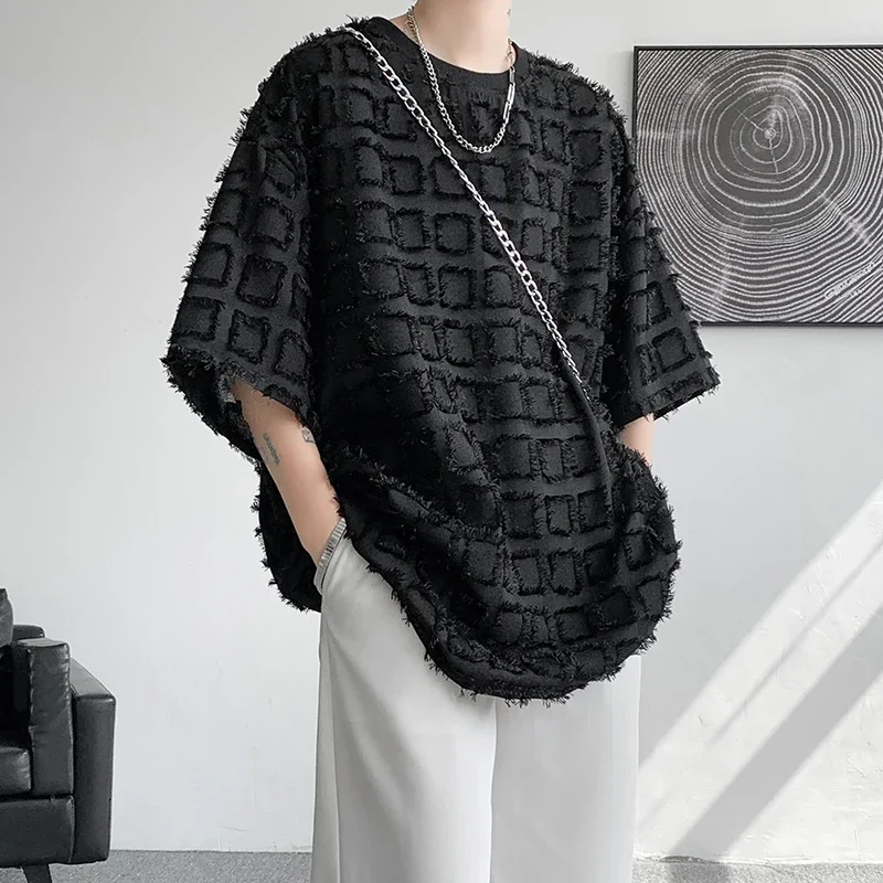 Men Half Sleeved Summer Korean T-Shirt High Quality Loose Basic Shirt Casual Top Tees Tshirts Heiveywweight Shirts