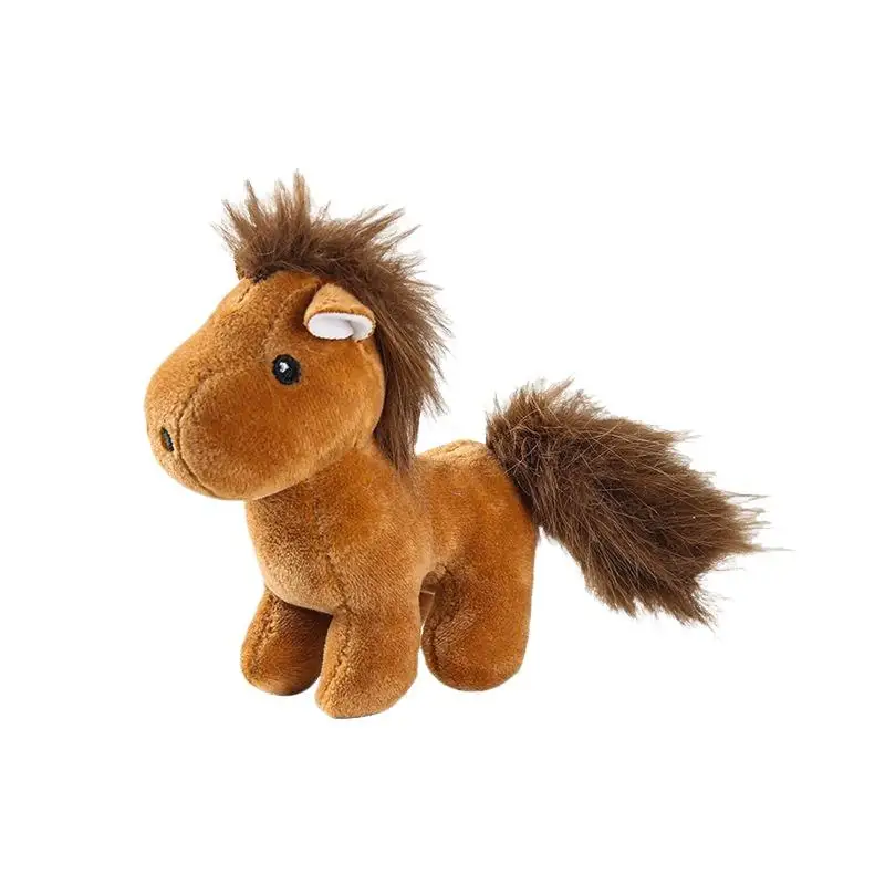 Kawaii الحصان أفخم المفاتيح لطيف لينة الحيوان قلادة كيرينغ مفتاح السيارة مشبك اكسسوارات فتاة المرأة حقيبة معلقة