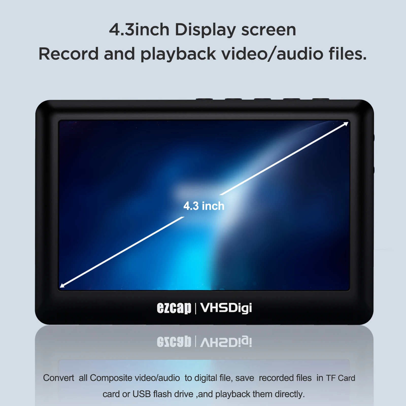 ezcap180 AV Recorder Video Audio Capture Box Analog to Digital Converter Record Video 4.3" from DVD Players to TF Card U Disk view 3