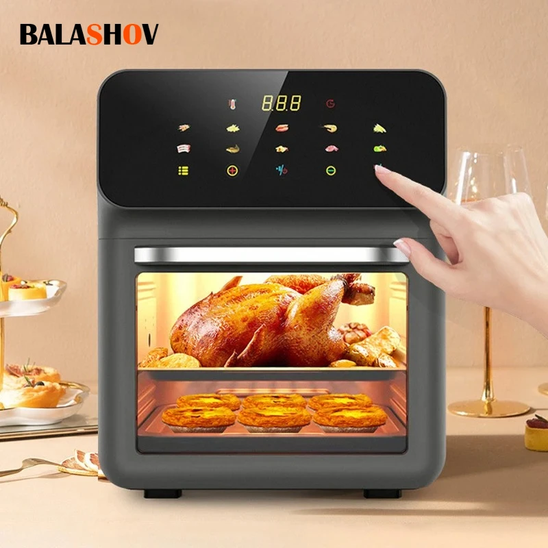 10L NEW Air Fryer Household Electric Oven Smart Air Fryer Kitchen Baking Toaster Rotisserie and Dehydrator Multi-function Oven