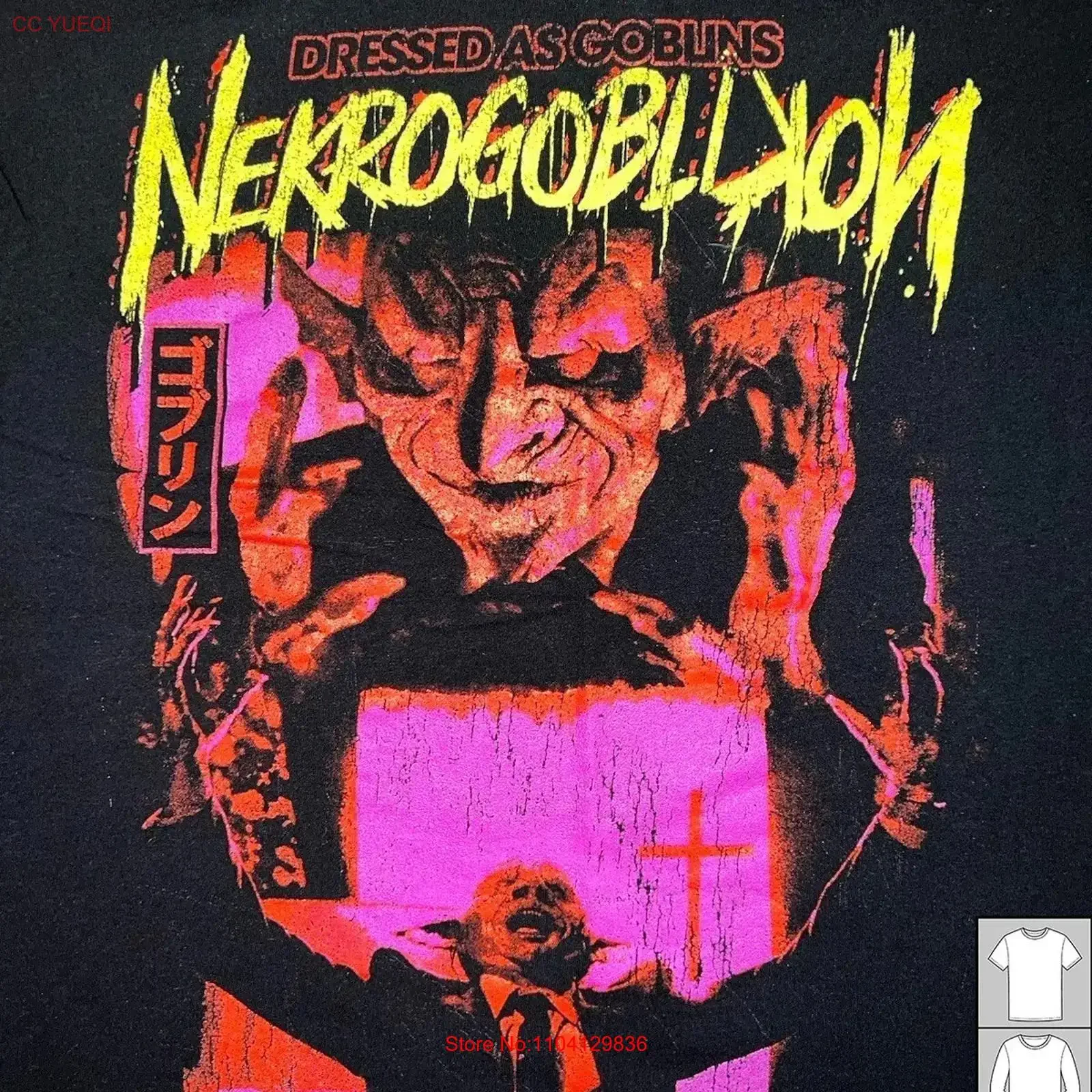 New Popular Nekrogoblikon Dressed As Goblins Cotton S 5XL T Shirt NH316 vintage Washed streetwear Casual Soft designer clothes