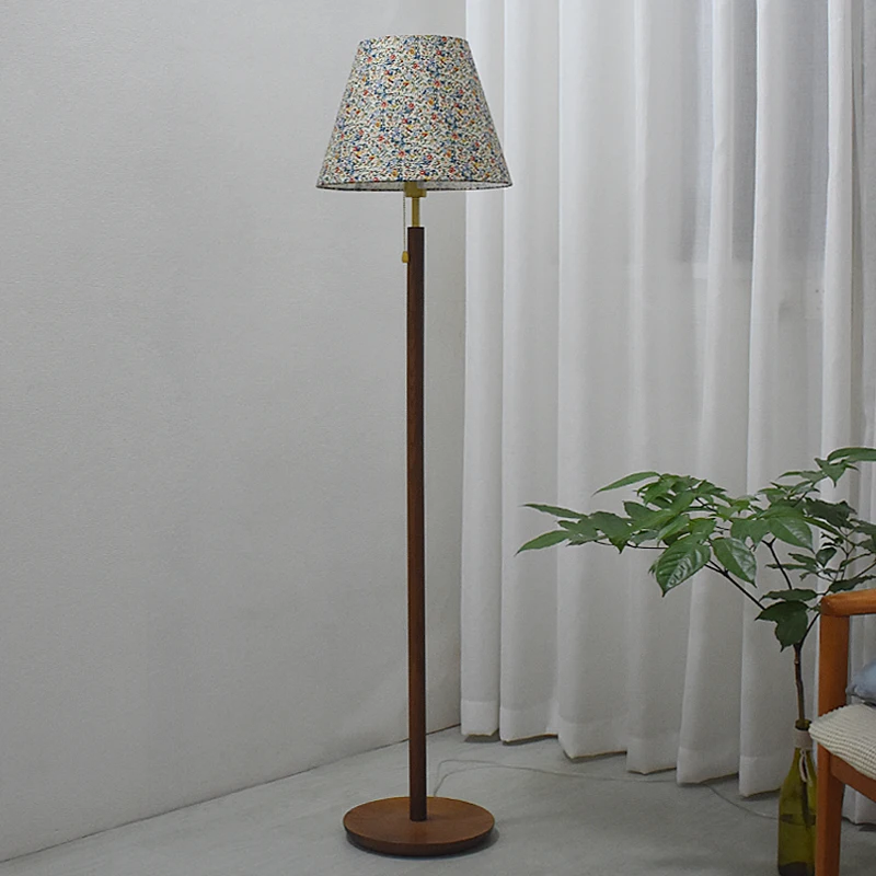 الرجعية قاعدة خشبية مصابيح أرضية الأزهار النسيج عاكس الضوء مفتاح سفلي غرفة المعيشة دراسة غرفة نوم مطعم جو الدائمة الخفيفة #2