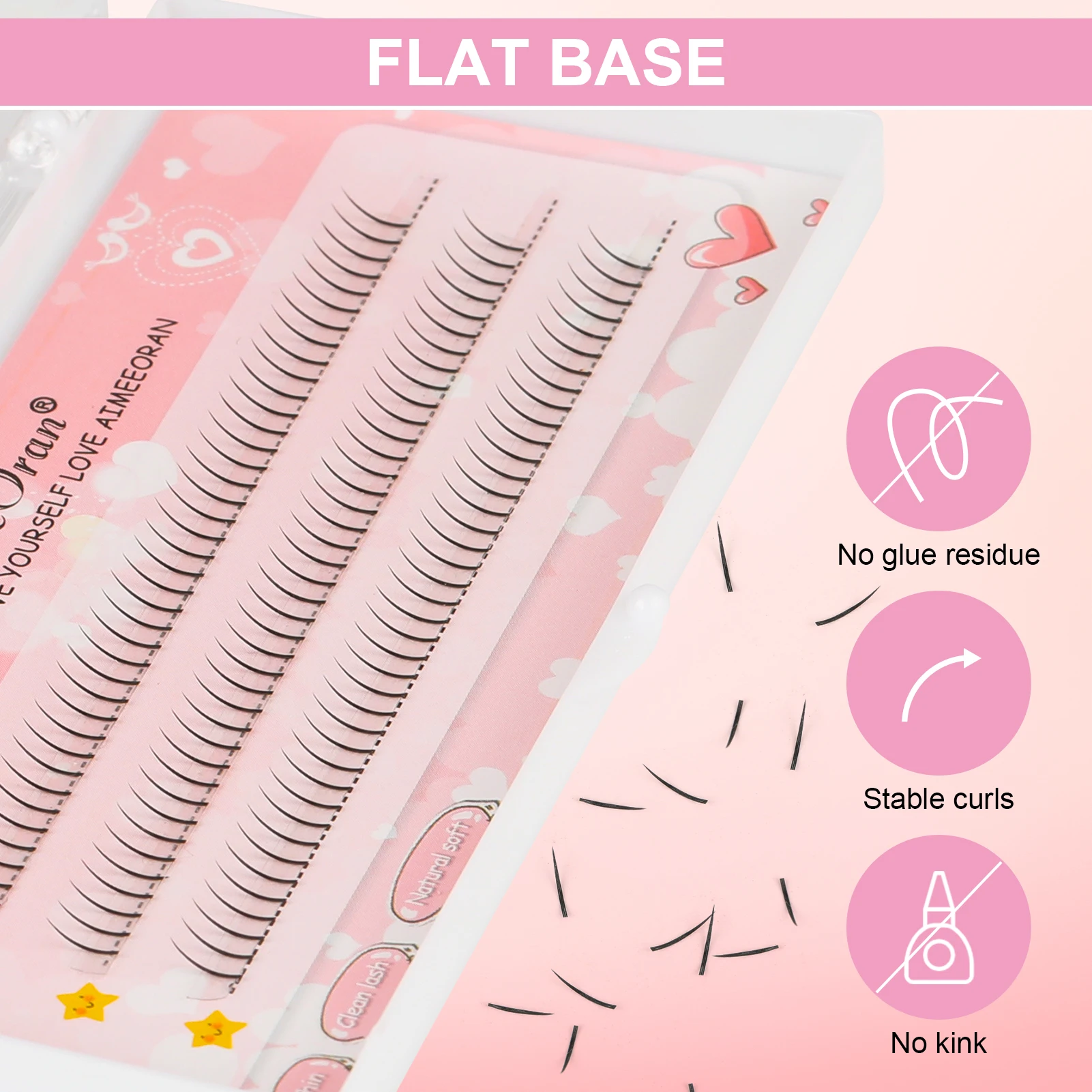Bas naturel sous les cils outils d'extension de maquillage de greffage facile 6mm cils inférieurs en forme de V Extensions de maquillage de greffage facile