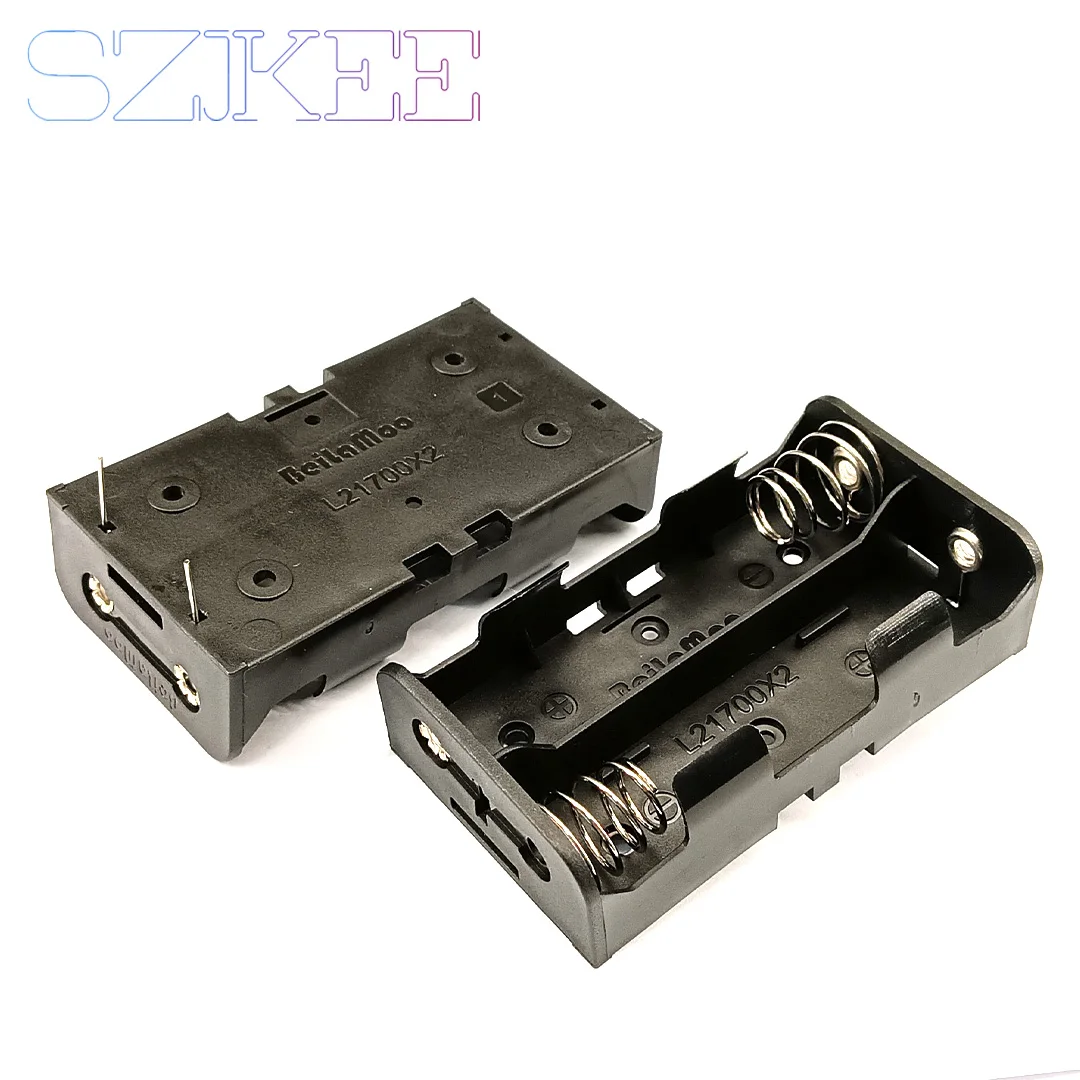 NEW ! 21700 With Pins 21700 Box 21700 Battery Case  2 Slots 21700 Battery Holder With Pin Series/Parallel 21700 Optional