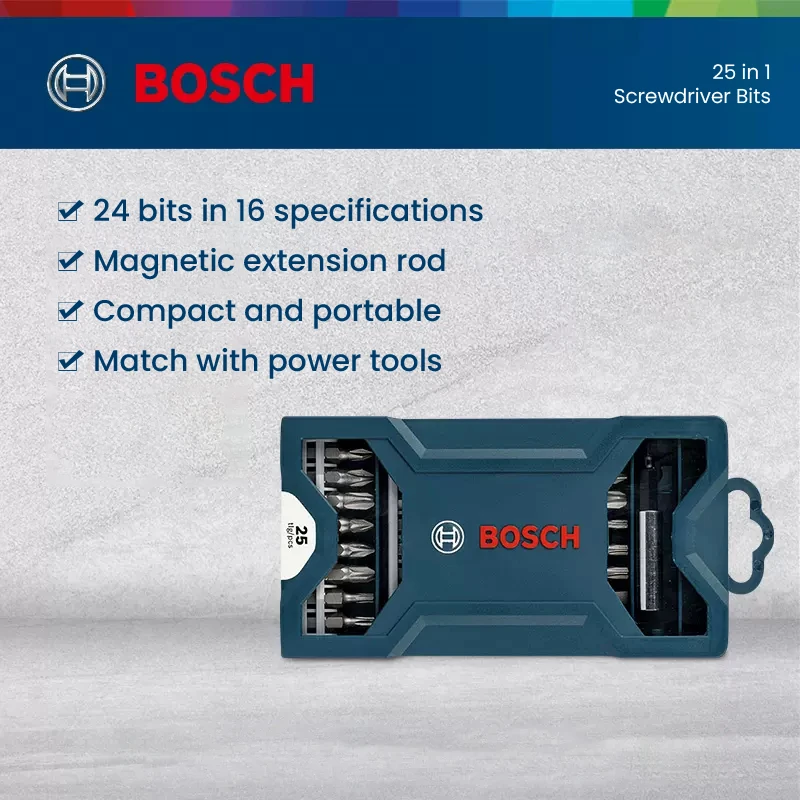 Bosch Drill Bit Drilling Tool Kit Hexagonal Screwdriver Head Household Mixed Drill Bit Set Electric Power Drill Bits Tools 25PCS