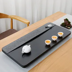 Home Office Wujin Stone Tea Tray with Drainpipe Kung Fu Tea Sets Large Tea Table Simple Stone Tea Tray Decorative Friend Gift