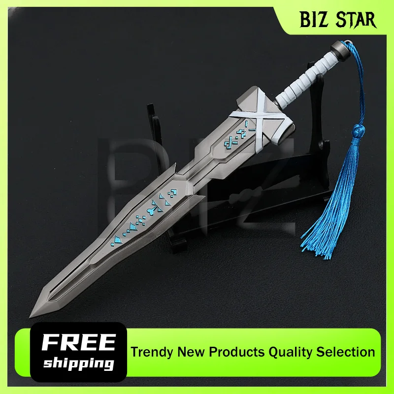 22 cm/8.66 pollici Dungeon Periferiche di Gioco Terra Pietra Spada Gigante Shadowless katana coltello In Metallo Artigianato Regalo Giocattoli Ornamenti Modelli