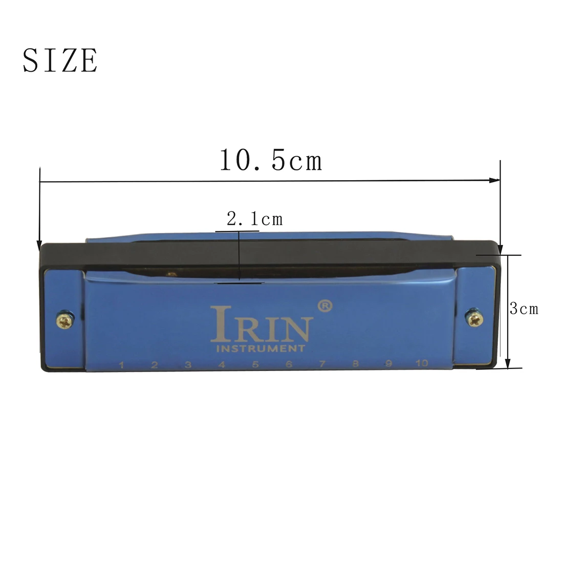 IRIN 10 Hole 20 Tone Harmonica C Key Metal Harmonica Woodwind Instruments for Professional Players Music Lovers Portable - view 5