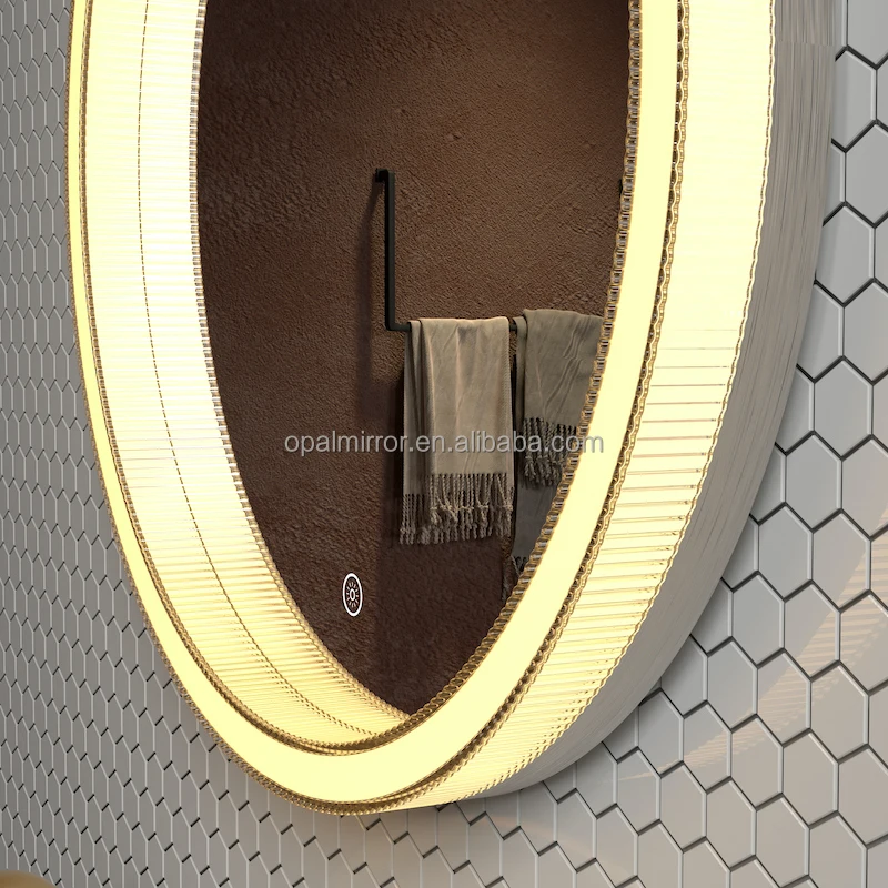 Multifunctional Bathroom Illuminated 3 Color Round Mirror Led