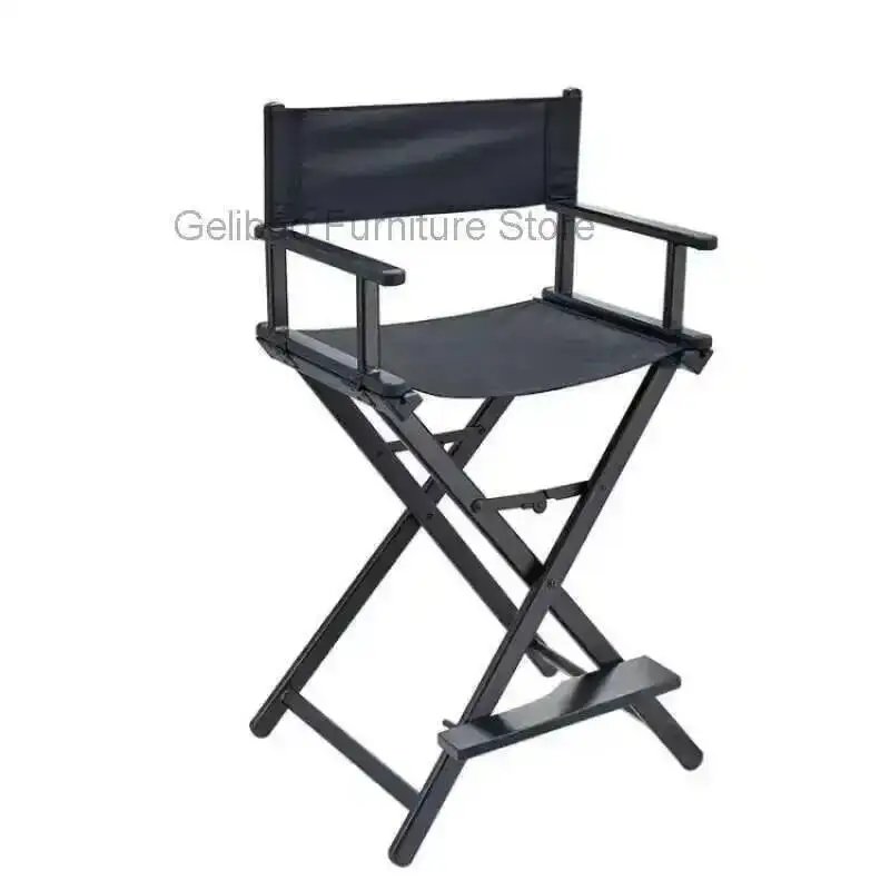 

Fire Aluminum Alloy Folding Makeup Chair Stall Haircut Director Backrest Headrest Portable Outdoor Makeup Stool Recliner Chair