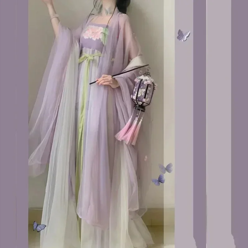 

Hanfu Chinese ancient Tang Dynasty traditional costume female cosplay costume summer large-sleeved fairy loose suit